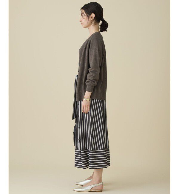 自由区「【アンサンブル対応】ペーパーコットンニット カーディガン」|カーディガン|