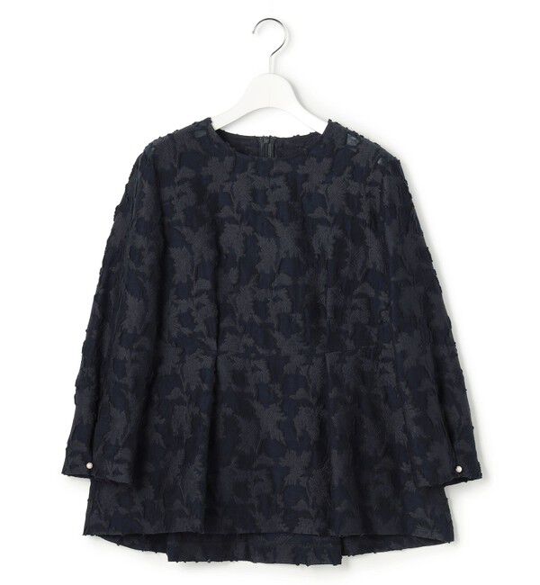 23区「【VERY掲載】ボタニカル カットジャガード ペプラムブラウス」|シャツ・ブラウス|