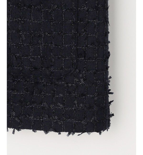 ANY SIS「リボンヤーンライトツイード ジャケット」|ノーカラージャケット|