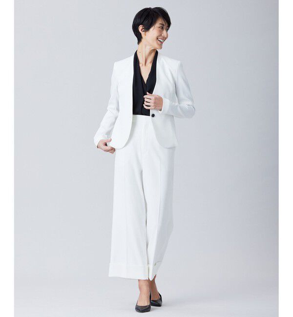 BEIGE,「【S-size】LUIZA / ノーカラージャケット」|ノーカラージャケット|