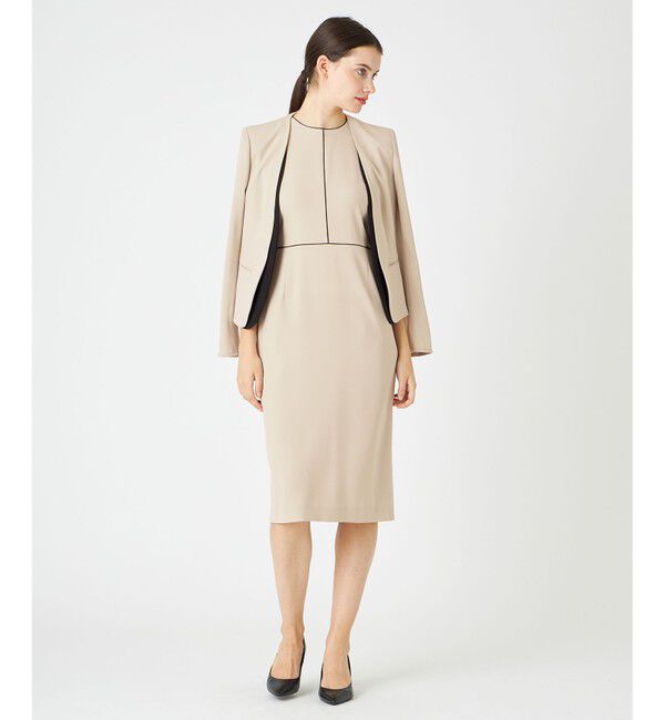 BEIGE,「CINDY / ダブルカラージャケット」|ノーカラージャケット|