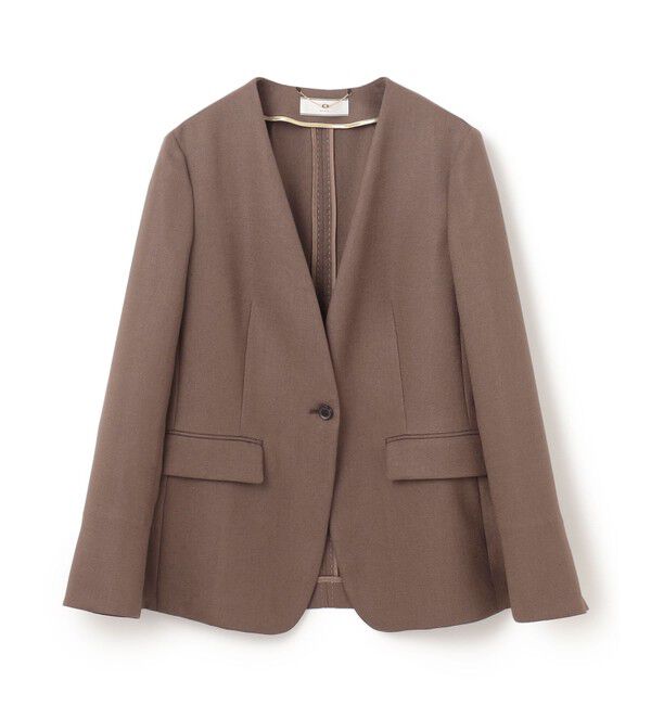 BEIGE,「【L-size】CAROLE / ノーカラージャケット」|ノーカラージャケット|