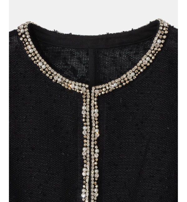 Grace Class「メッシュツイードジャケット」|ノーカラージャケット|