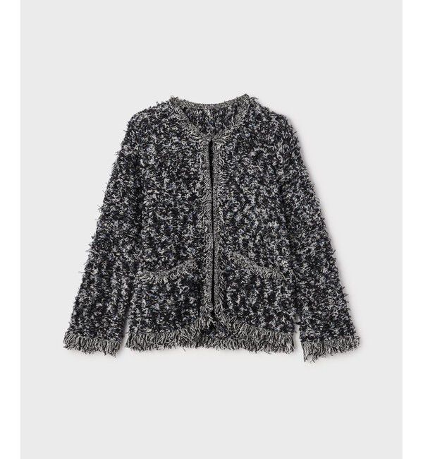 Grace Class「ツイーディーニットジャケット」|ノーカラージャケット|