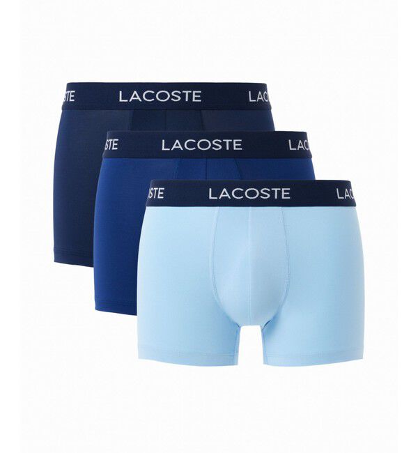 LACOSTE「３パックマイクロファイバーボクサートランクショーツ / 　ボクサーパンツ」|インナー|ネイビー