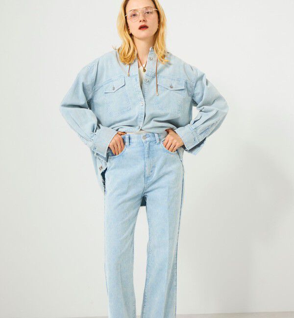 Rie Miller「【RM denim】硫化染コーデュロイシャツジャケット」|シャツ・ブラウス|