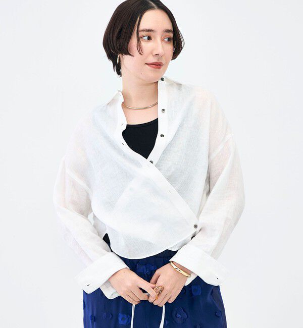 NOLLEY'S「MY STANDARD マルチWAYリネンショートシャツ」|シャツ・ブラウス|