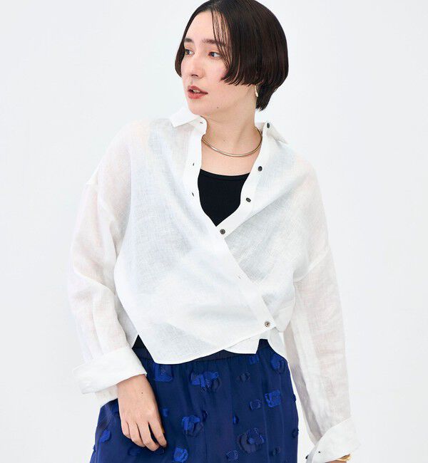 NOLLEY'S「MY STANDARD マルチWAYリネンショートシャツ」|シャツ・ブラウス|