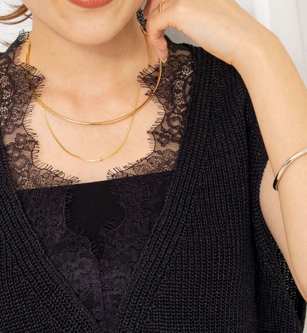 NOLLEY'S「《手洗い可能》Ｖネックレースジレ」|ベスト・ジレ|