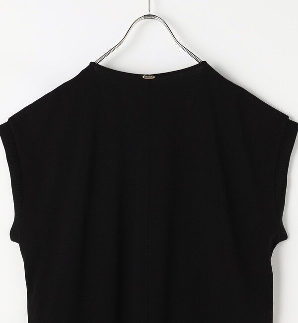 Rie Miller「ウォッシャブル袖口リブマキシ丈ワンピースジョーゼットダンボール」|ワンピース|