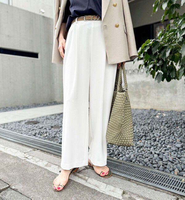 NOLLEY'S「《セットアップ対応》ウォッシャブルイージーツイルセミワイドパンツ」|その他|