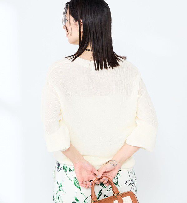 NOLLEY'S sophi「《手洗い可能》ペーパー混深V片畦プルオーバー」|ニット・セーター|