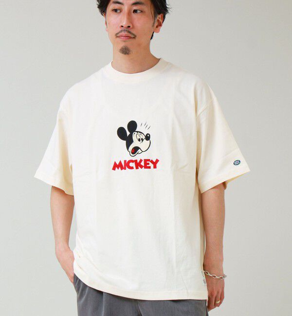 GLOSTER「【DISCUS】Disney ミッキープリントTシャツ」|Tシャツ・カットソー|