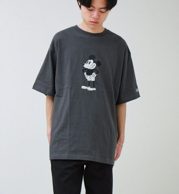 GLOSTER「【DISCUS】Disney ミッキープリントTシャツ」|Tシャツ・カットソー|