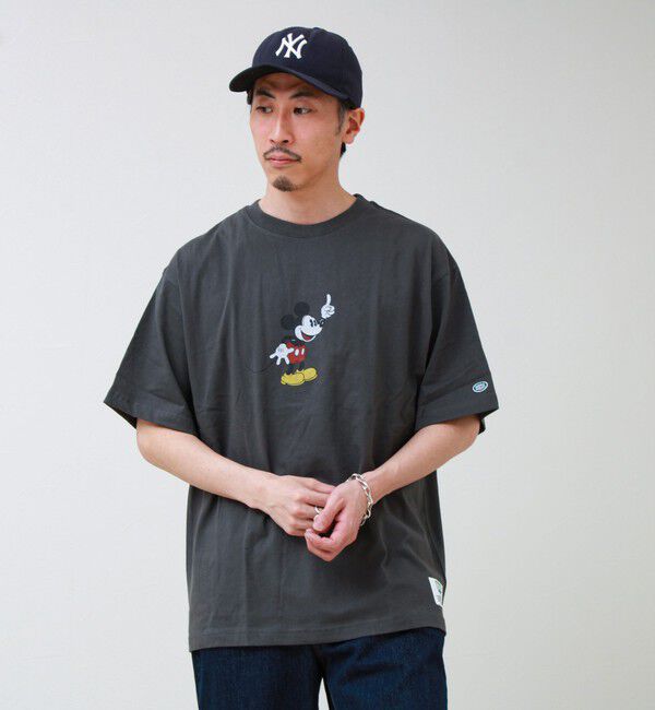GLOSTER「【DISCUS】Disney ミッキープリントTシャツ」|Tシャツ・カットソー|