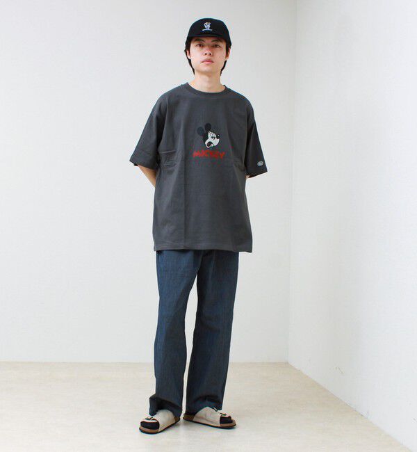 GLOSTER「【DISCUS】Disney ミッキープリントTシャツ」|Tシャツ・カットソー|