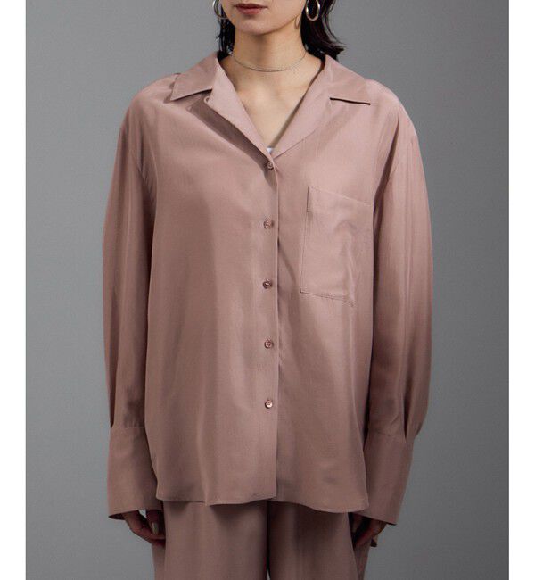 SALON adam et rope'「[25AW]GENTLE SILK オープンカラーシャツ / セットアップ対応・洗える」|シャツ・ブラウス|
