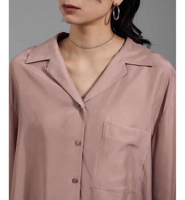 SALON adam et rope'「[25AW]GENTLE SILK オープンカラーシャツ / セットアップ対応・洗える」|シャツ・ブラウス|