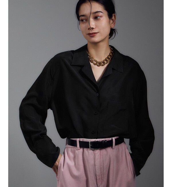 SALON adam et rope'「[25AW]GENTLE SILK オープンカラーシャツ / セットアップ対応・洗える」|シャツ・ブラウス|
