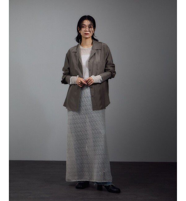 SALON adam et rope'「[25AW]GENTLE SILK オープンカラーシャツ / セットアップ対応・洗える」|シャツ・ブラウス|