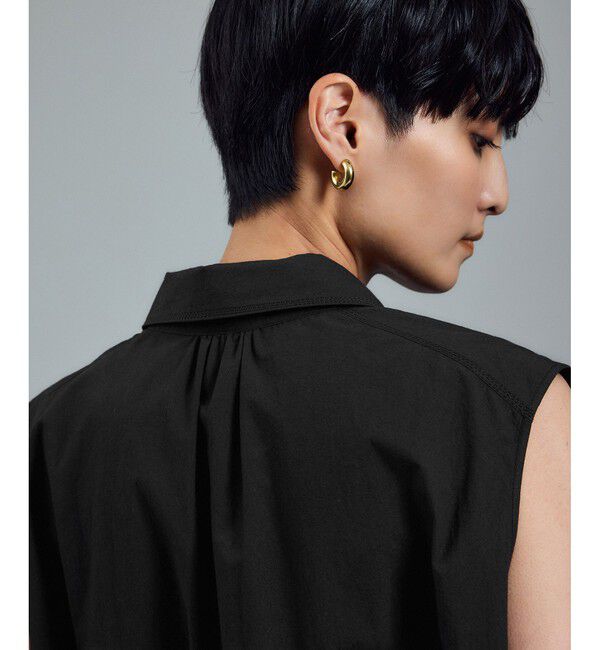 SALON adam et rope'「近江晒タイプライターノースリーブシャツ」|シャツ・ブラウス|