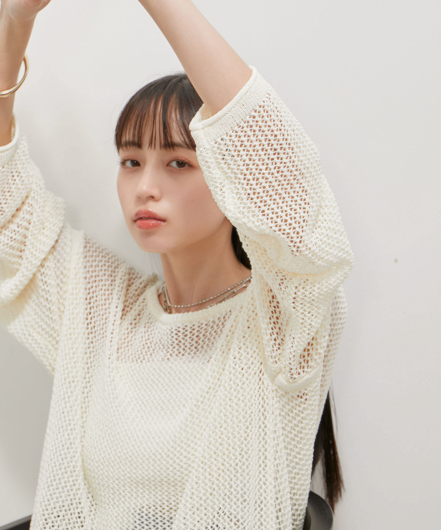 VIS「【洗える】メッシュサマーニット」|ニット・セーター|