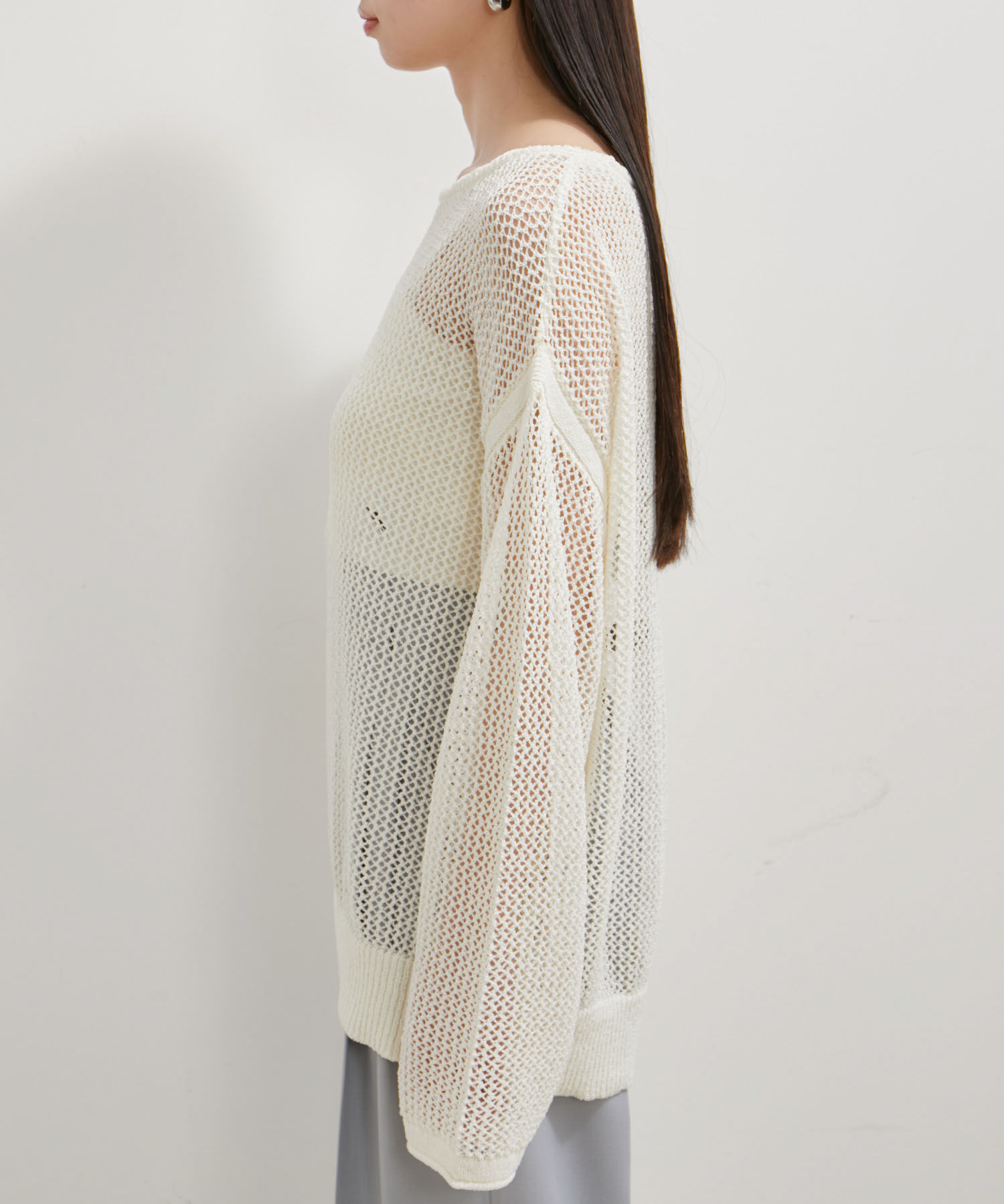 VIS「【洗える】メッシュサマーニット」|ニット・セーター|