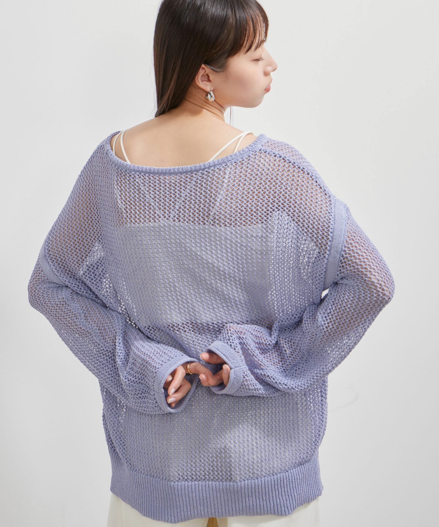 VIS「【洗える】メッシュサマーニット」|ニット・セーター|