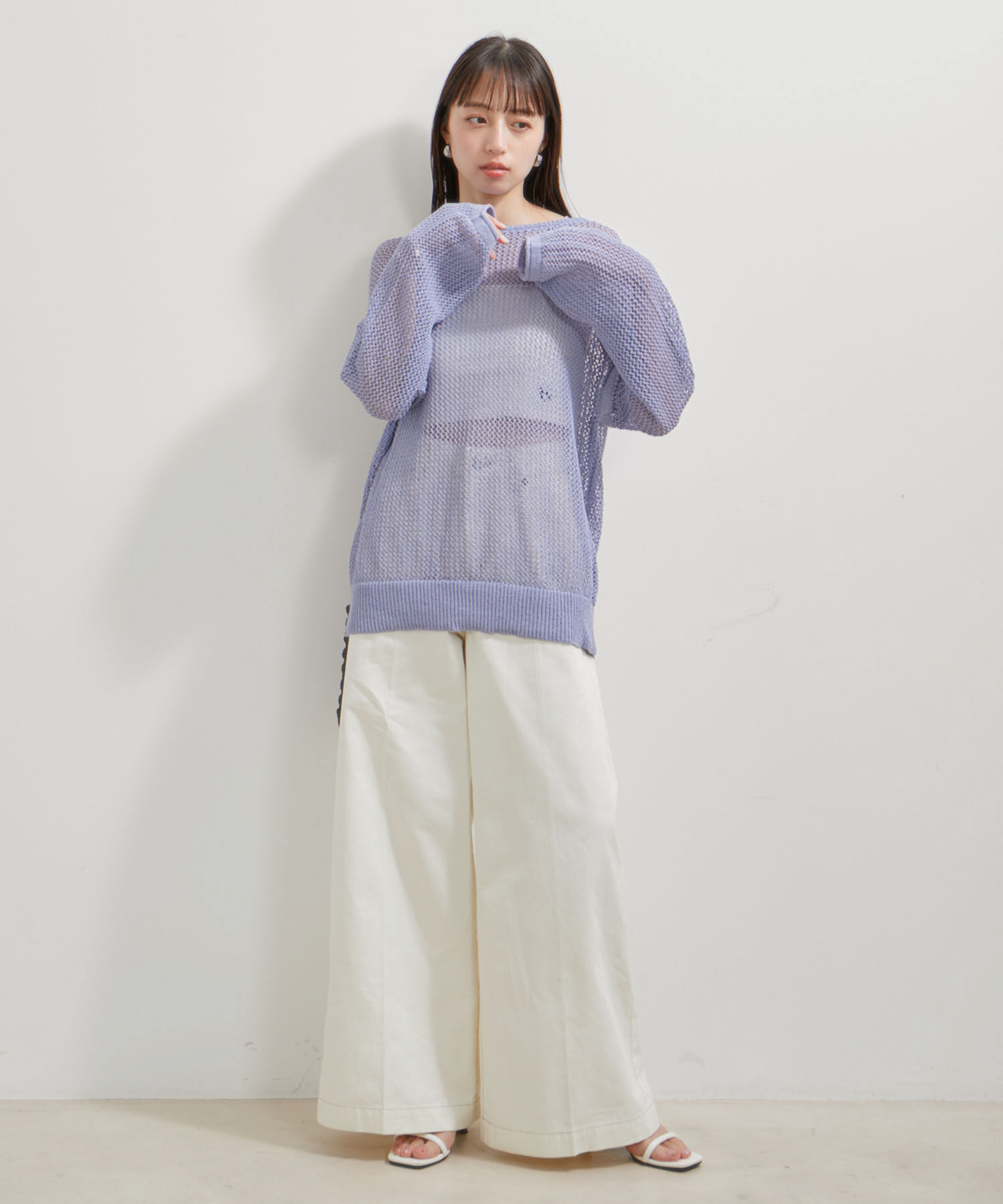 VIS「【洗える】メッシュサマーニット」|ニット・セーター|