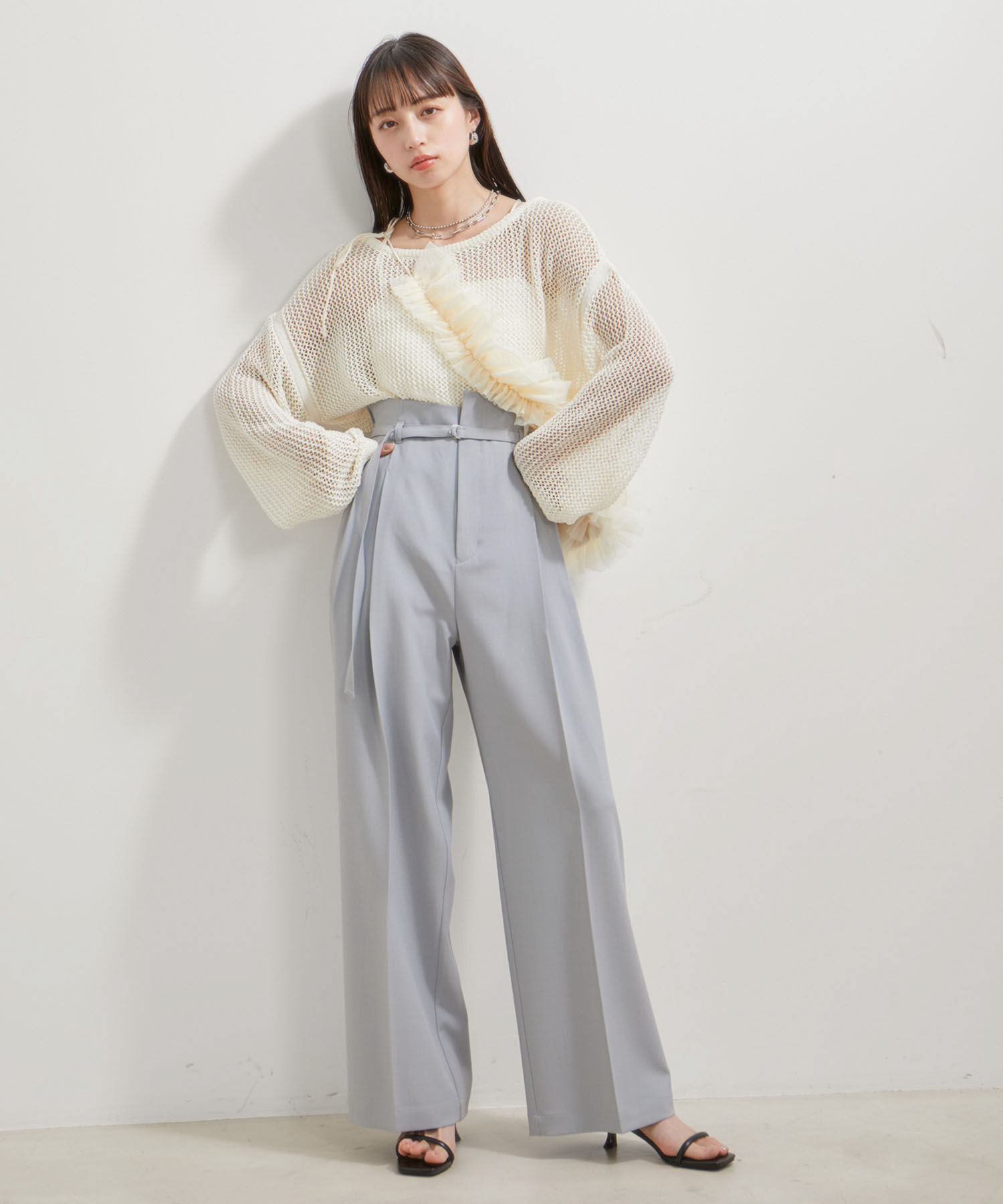 VIS「【洗える】メッシュサマーニット」|ニット・セーター|