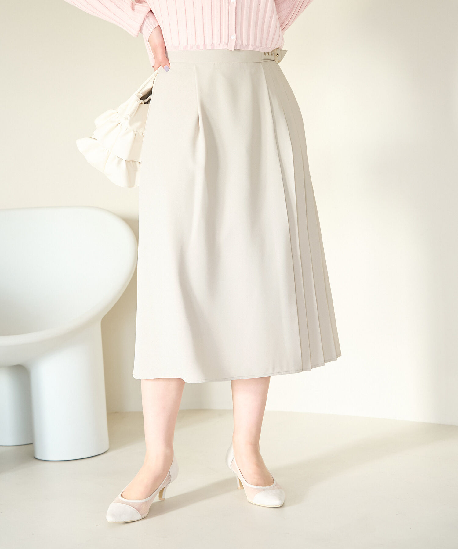 Rope&rsquo;Picnic「小柄さん向け/プリーツ切り替えスカート」|スカート|