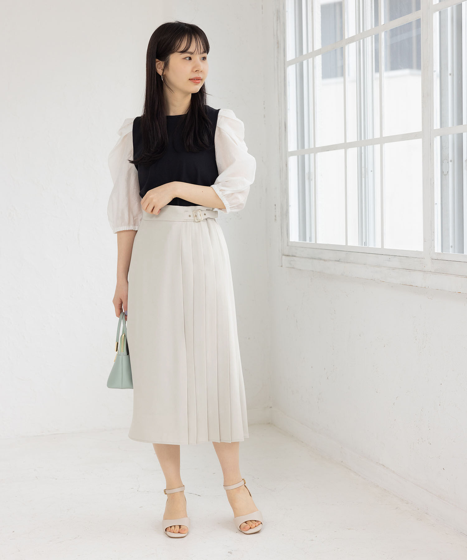 Rope&rsquo;Picnic「小柄さん向け/プリーツ切り替えスカート」|スカート|