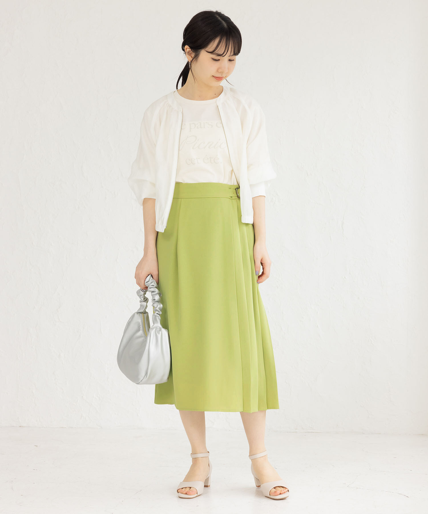 Rope&rsquo;Picnic「小柄さん向け/プリーツ切り替えスカート」|スカート|