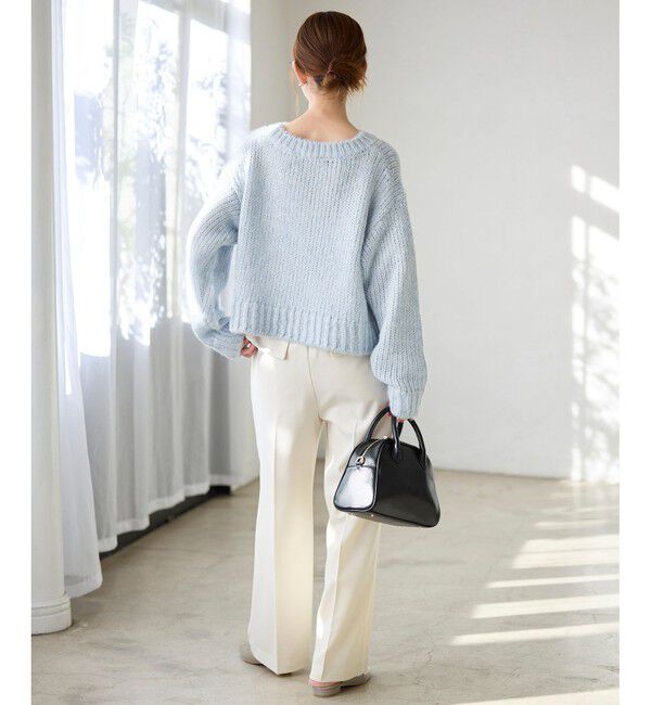 Rope&rsquo;Picnic「ラメリリーショートニットプルオーバー」|ニット・セーター|