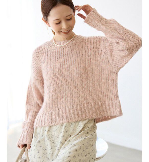 Rope&rsquo;Picnic「ラメリリーショートニットプルオーバー」|ニット・セーター|