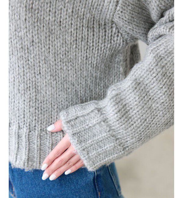 Rope&rsquo;Picnic「ラメリリーショートニットプルオーバー」|ニット・セーター|