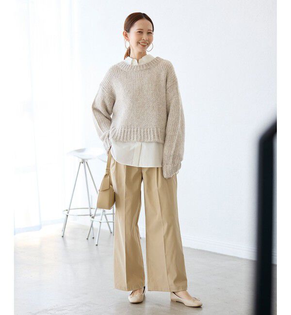 Rope&rsquo;Picnic「ラメリリーショートニットプルオーバー」|ニット・セーター|