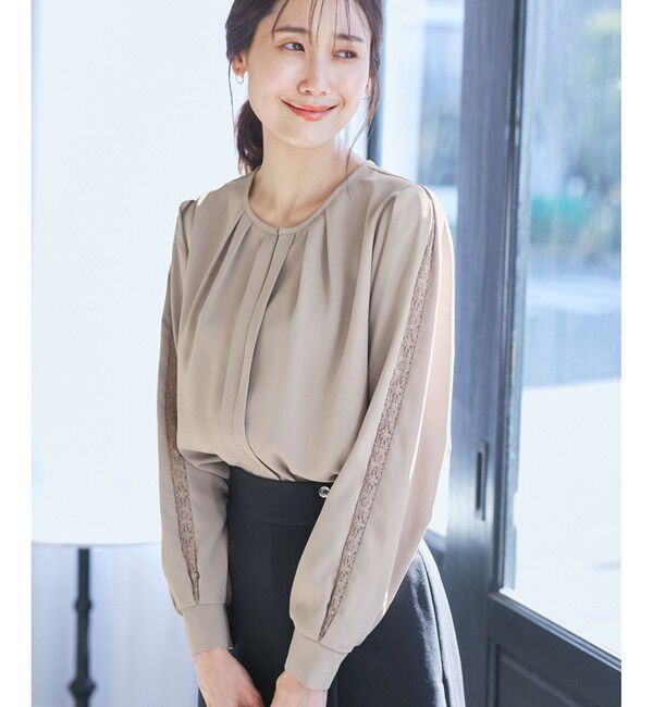 Rope&rsquo;Picnic「【2サイズ展開】レースポイントブラウス/通勤対応」|シャツ・ブラウス|