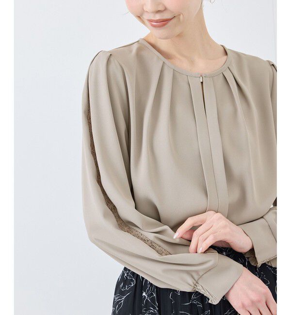 Rope&rsquo;Picnic「【2サイズ展開】レースポイントブラウス/通勤対応」|シャツ・ブラウス|