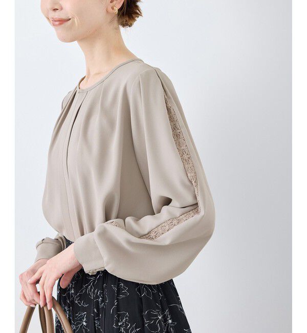 Rope&rsquo;Picnic「【2サイズ展開】レースポイントブラウス/通勤対応」|シャツ・ブラウス|