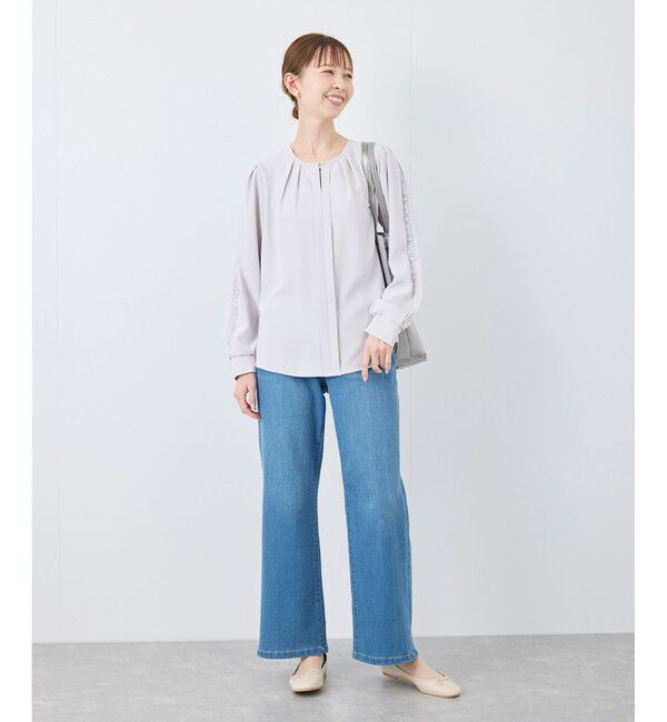 Rope&rsquo;Picnic「【2サイズ展開】レースポイントブラウス/通勤対応」|シャツ・ブラウス|