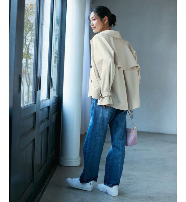 Rope&rsquo;Picnic「【撥水加工・花粉ガード】ショートトレンチコート スプリングコート」|トレンチコート|