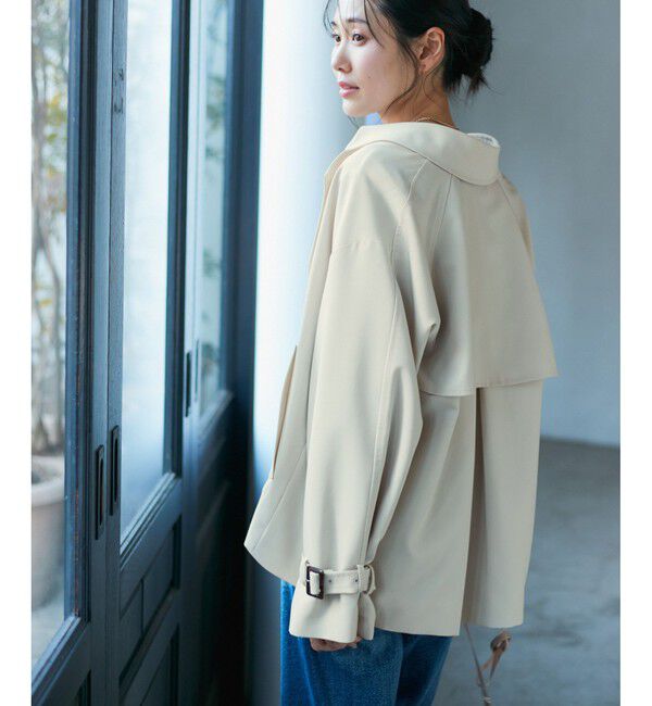 Rope&rsquo;Picnic「【撥水加工・花粉ガード】ショートトレンチコート スプリングコート」|トレンチコート|