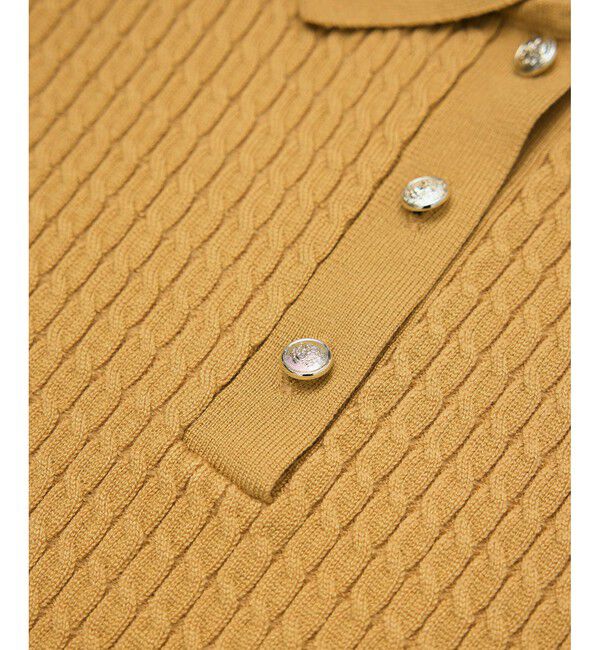 Rope&rsquo;Picnic「ミニケーブルハーフスリーブニットポロシャツ」|ポロシャツ|