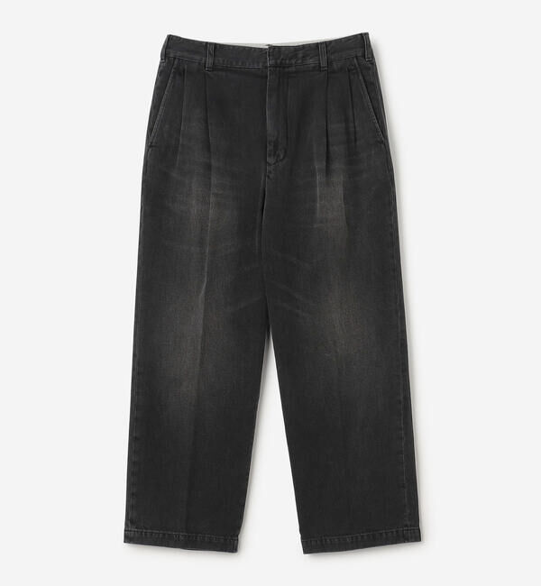  「FARAH | ツータック ワイドデニムパンツ MEN」|デニム|