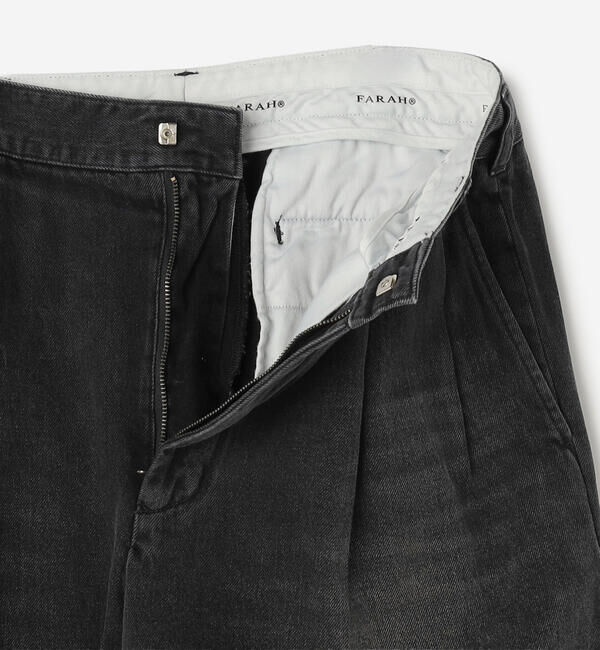  「FARAH | ツータック ワイドデニムパンツ MEN」|デニム|