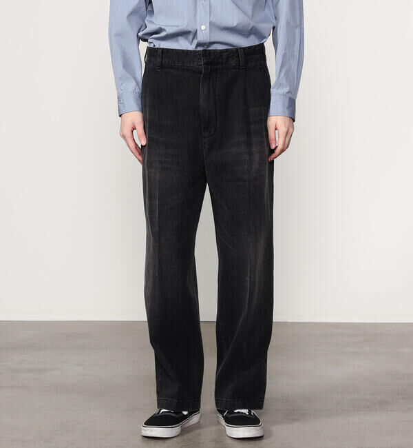  「FARAH | ツータック ワイドデニムパンツ MEN」|デニム|