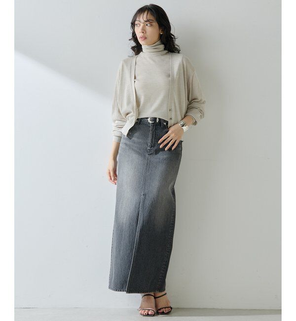  「デニムスリットスカート」|スカート|