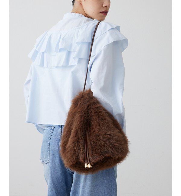 THE PAUSE「【THE PAUSE】フェイクファードロストバッグ」|トートバッグ|ブラウン