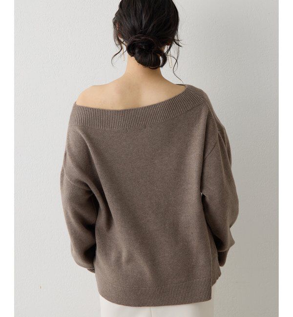  「ウールカシミヤオフショルプルオーバー」|ニット・セーター|